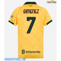 Camisa de time de futebol AC Milan Santiago Gimenez #7 Replicas 3º Equipamento Feminina 2025-26 Manga Curta